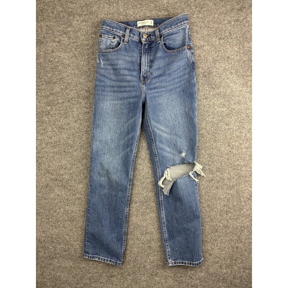 Abercrombie & Fitch Jeans Womens 26 The‎ 90s Straight Ultra High Rise Distressed